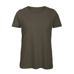 Dames T-shirt Regular Fit Comfort en Stijl B&C - Dark Olive