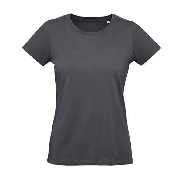 B&C dames-T-shirt van biologisch katoen, Antraciet - 24BCTW049