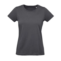 Dames T-shirt B&C Biologisch Katoen - Charcoal