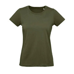 Dames T-shirt B&C Biologisch Katoen - Khaki