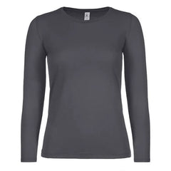 B&C Dames Shirt Lange Mouwen - Antraciet