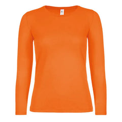 B&C Dames Shirt Lange Mouwen - Signaaloranje