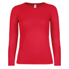 B&C Dames Shirt Lange Mouwen - Rood
