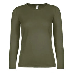 B&C Dames Shirt Lange Mouwen - Dark Olive