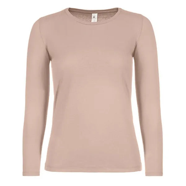 B&C dames-T-shirt met lange mouwen, Beige - 24BCTW06T