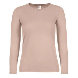 B&C dames-T-shirt met lange mouwen, Beige - 24BCTW06T