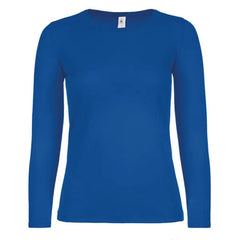 B&C Dames Shirt Lange Mouwen - Kobaltblauw