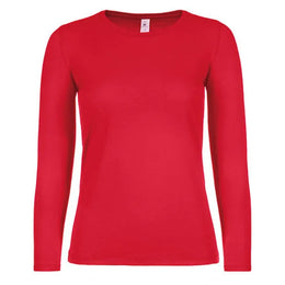 B&C dames-T-shirt met lange mouwen, Rood - 24BCTW06T