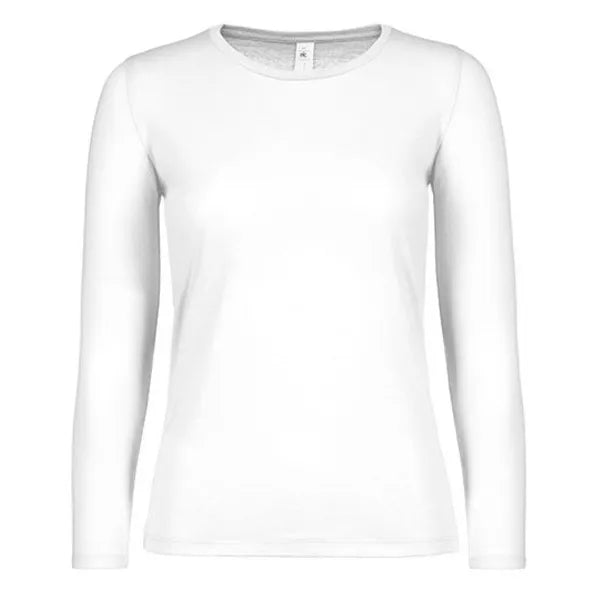 B&C dames-T-shirt met lange mouwen, Wit - 24BCTW06T