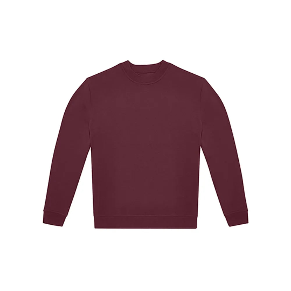 B&C unisex sweater met ronde hals, Bordeauxrood - 24BCWG007