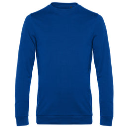 B&C sweater van katoen en gerecycled polyester voorzijde, Koningsblauw - 24BCWU01W