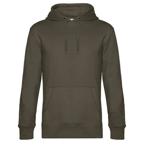 hooded sweater king benc khaki voorzijde 24bcwu02k