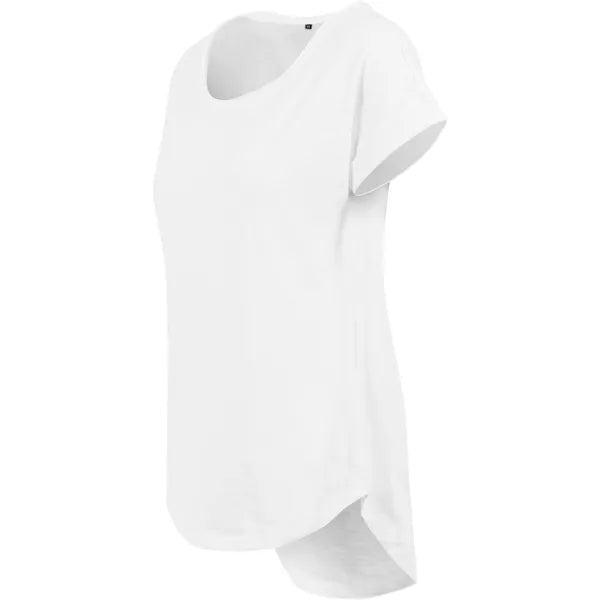 Build Your Brand dames-T-shirt detail, Wit - 24BY036