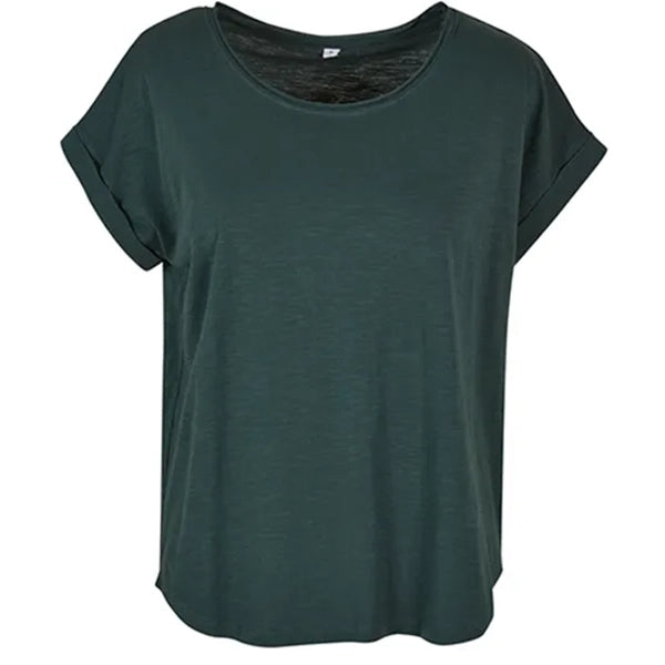 Build Your Brand dames-T-shirt, Flessengroen - 24BY036
