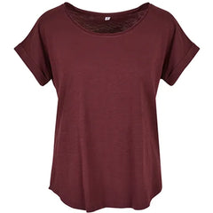 T-shirt Katoen Comfort en Stijl Build Your Brand - Bordeaux