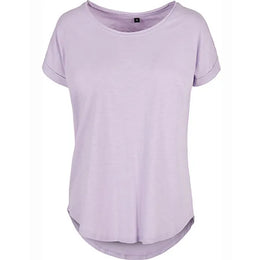 t-shirt katoen build your brand lila voorzijde 24by036