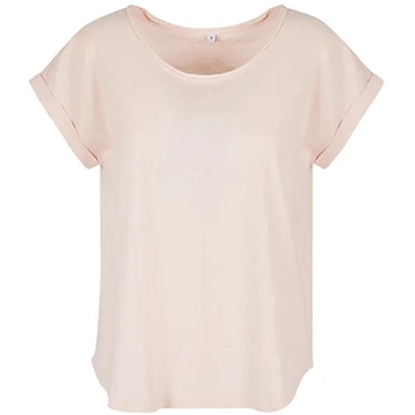 t-shirt katoen build your brand pink voorzijde 24by036