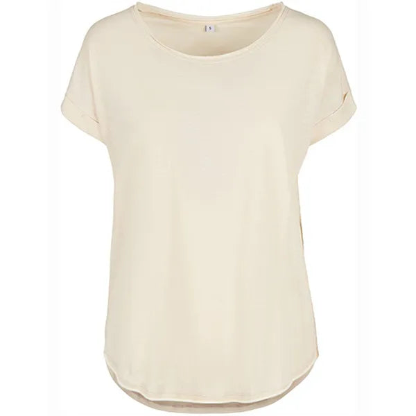 t-shirt katoen build your brand white sand voorzijde 24by036