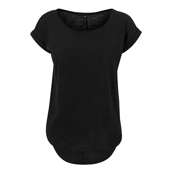 t-shirt katoen build your brand zwart voorzijde 24by036