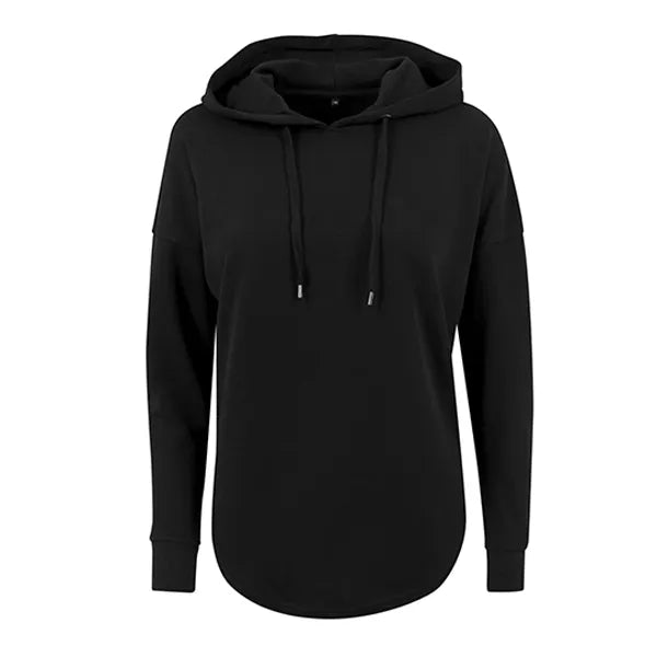 hoodie oversized build your brand zwart voorzijde 24by037