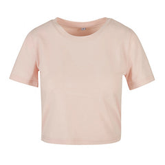 Build Your Brand Dames Ladies' Cropped - Tee Pink
