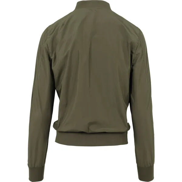 bomberjack polyester build your brand dark olive achterzijde 24by044
