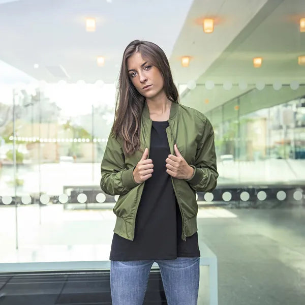 bomberjack polyester build your brand dark olive sfeer foto 24by044