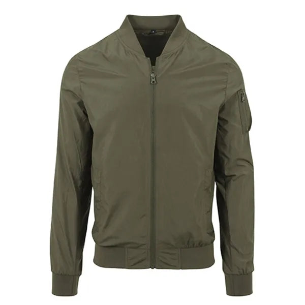 bomberjack polyester build your brand olijfgroen 24by045