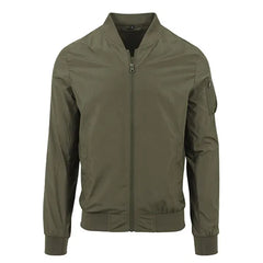 Build Your Brand Bomberjack van Polyester Khaki