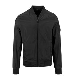 Build Your Brand bomberjack van polyester, Zwart - 24BY045