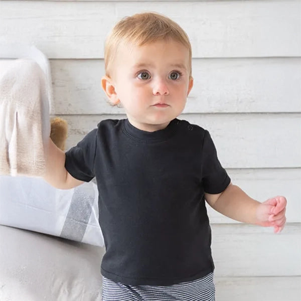 t-shirt regular fit babybugz zwart voorzijde 24bz02