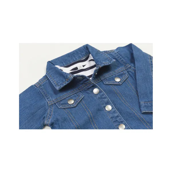 spijkerjasje denim babybugz blauw closeup 24bz53