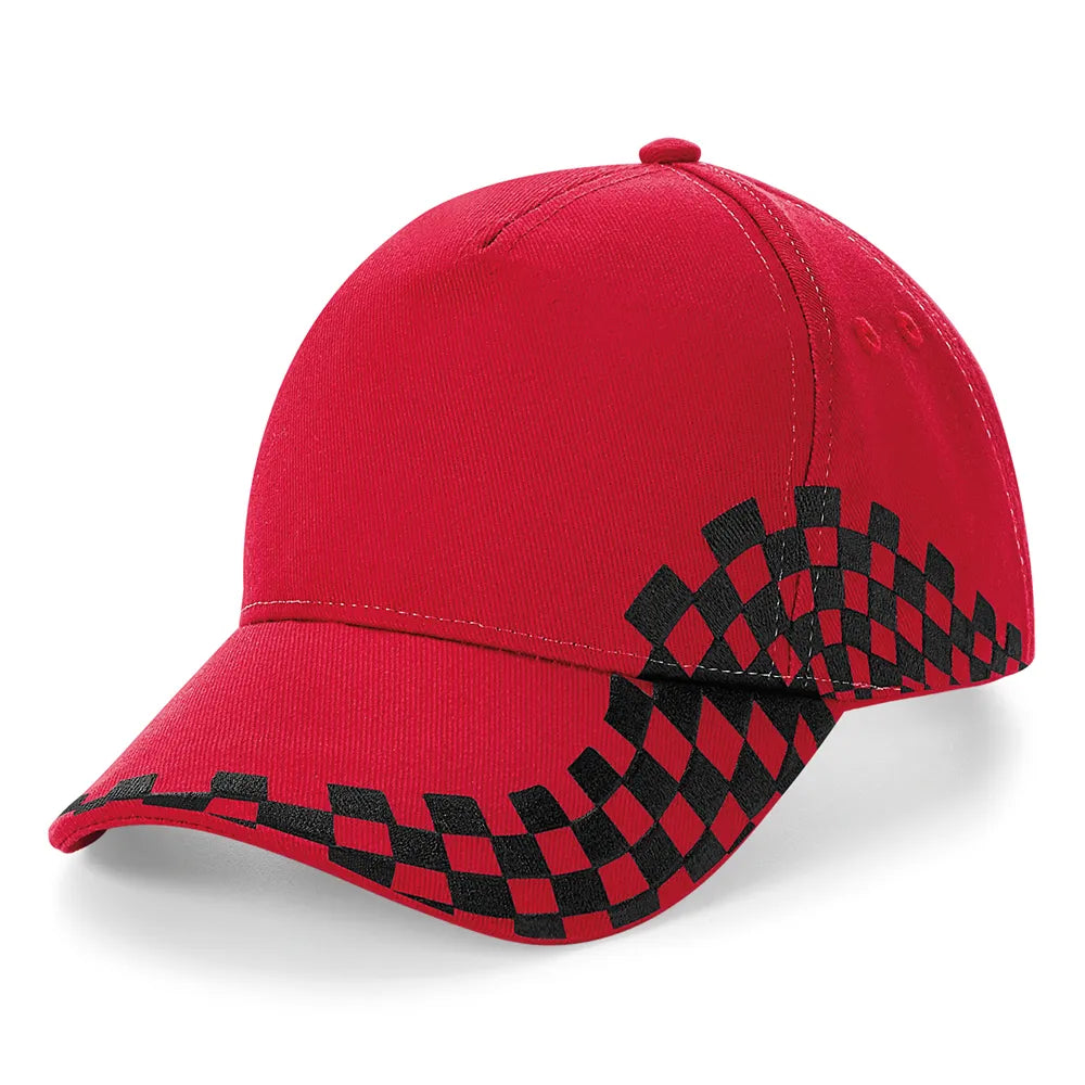 Sportcap met geblokt patroon, Rood en zwart - 24CB159