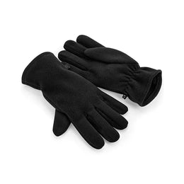 Beechfield gerecyclede fleece handschoenen, Zwart - 24CB298R