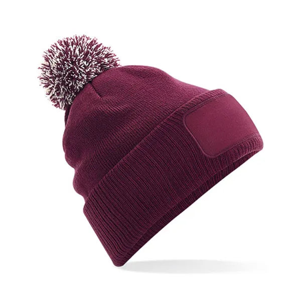 muts patch beanie snowstar donker rood 24cb443