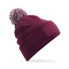 Patch Beanie Snowstar met Pompom - Bordeaux