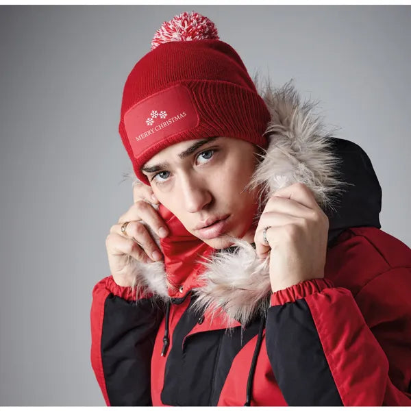 muts patch beanie snowstar rood sfeer foto 24cb443