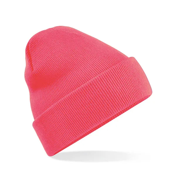 Beechfield beanie muts, Neonroze - 24CB45