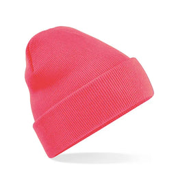 Beechfield beanie muts, Neonroze - 24CB45