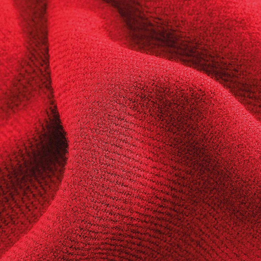 Klassiek geweven sjaal detail, Rood - 24CB500