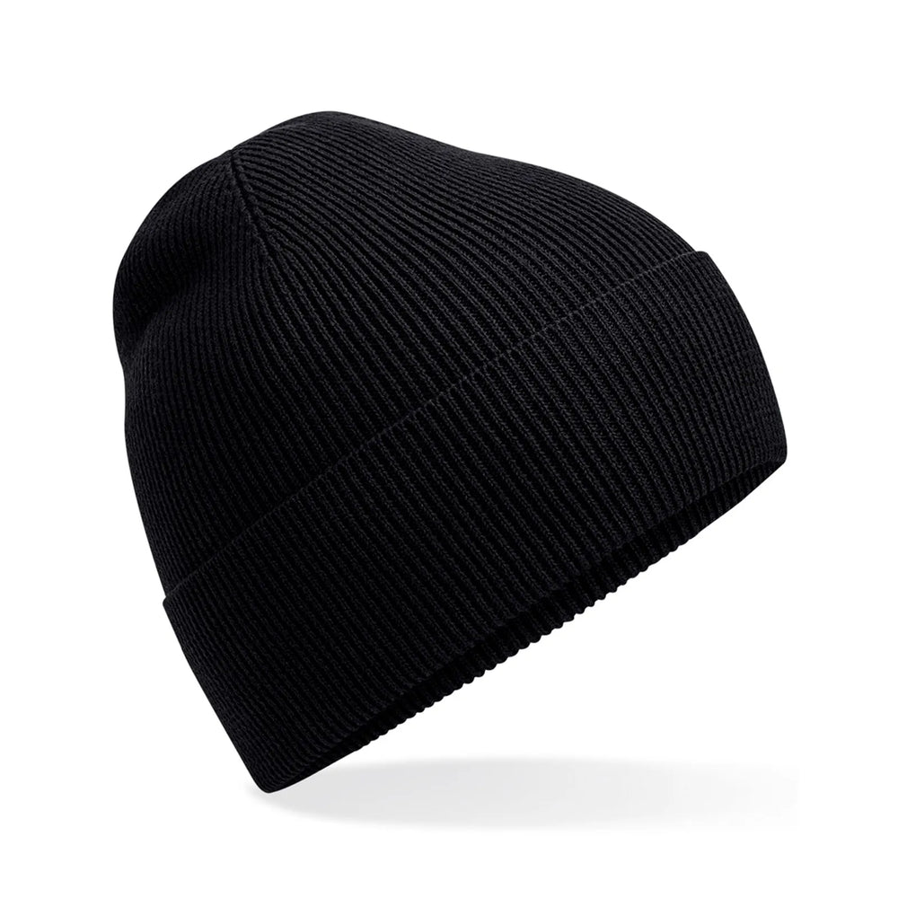 biologisch katoenen fine knit beanie zwart 24CB51N