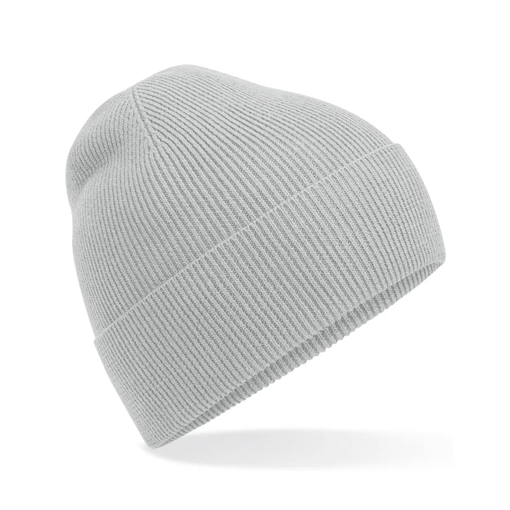 biologisch katoenen fine knit beanie grijs 24CB51N