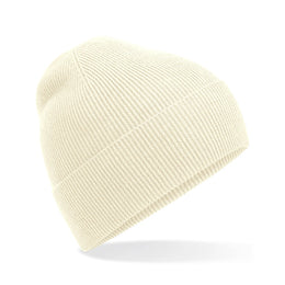 biologisch katoenen fine knit beanie beige 24CB51N