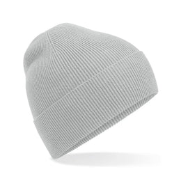 Fijn gebreide beanie van biologisch katoen, Grijs - 24CB51N