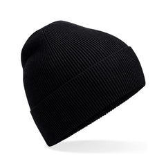 Fijn Gebreide Beanie van Biologisch Katoen - Zwart