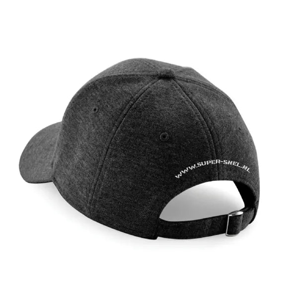 baseball cap jersey athleisure beechfield donker grijs achterkant 24cb677