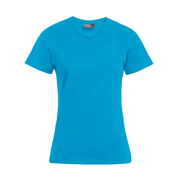 t-shirt getailleerd promodoro turquoise voorzijde 24e3005