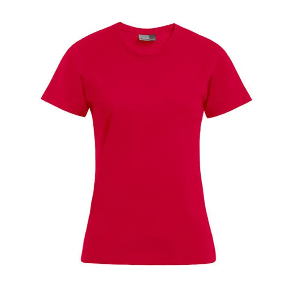 t-shirt getailleerd promodoro vuur rood voorzijde 24e3005