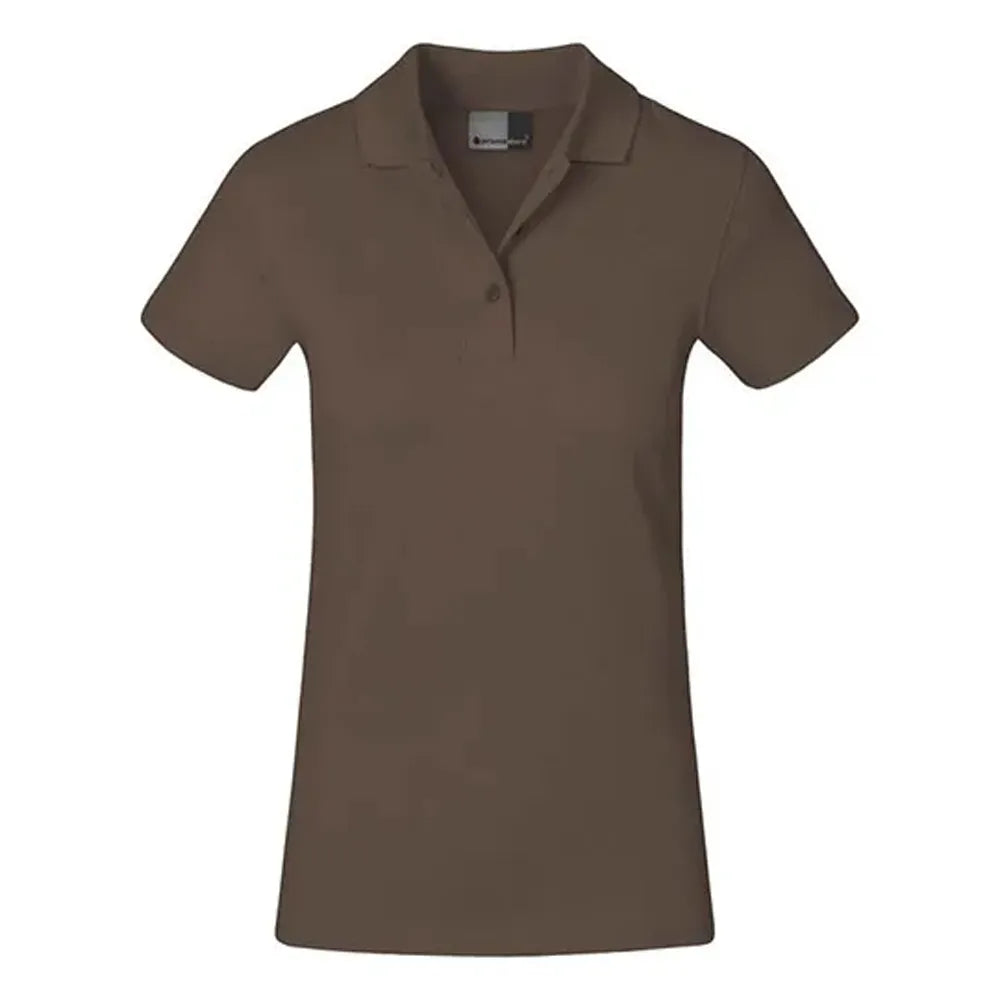 polo shirt katoen promodoro bruin voorzijde 24e4005f