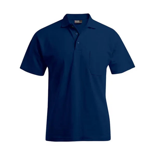 poloshirt heavy quality promodoro navy voorzijde 24e4100